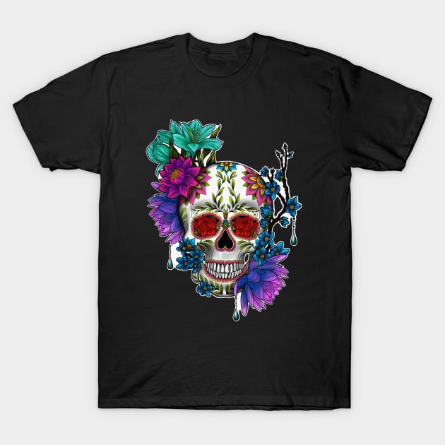 Sugar skull T-Shirt by DarkHorseBailey